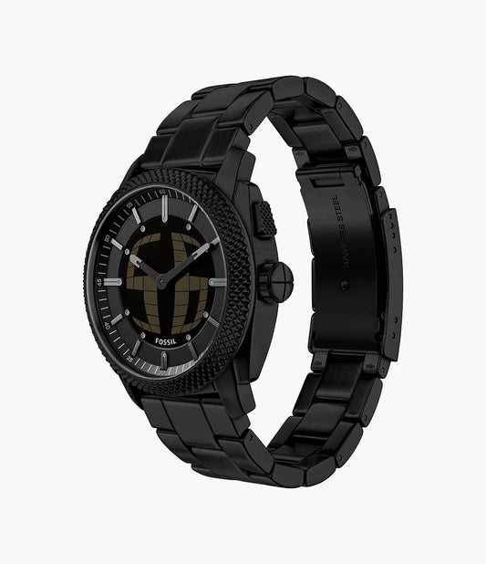 Montre FOSSIL Machine BIG TIC Acier Noir Noir - MONTRES -FS6156