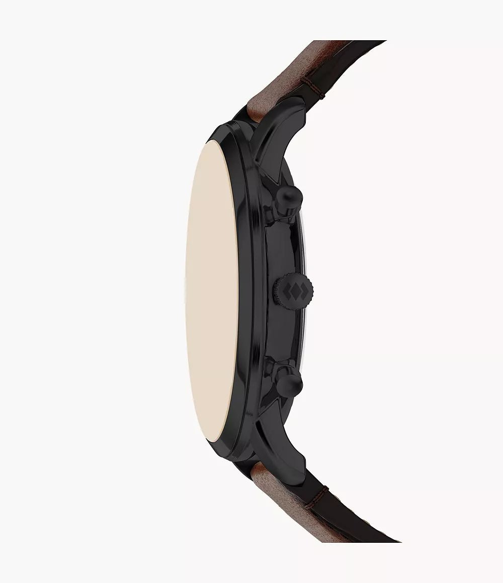 Montre FOSSIL Neutra Chronographe Noire cuir marron - MONTRES - FS6163