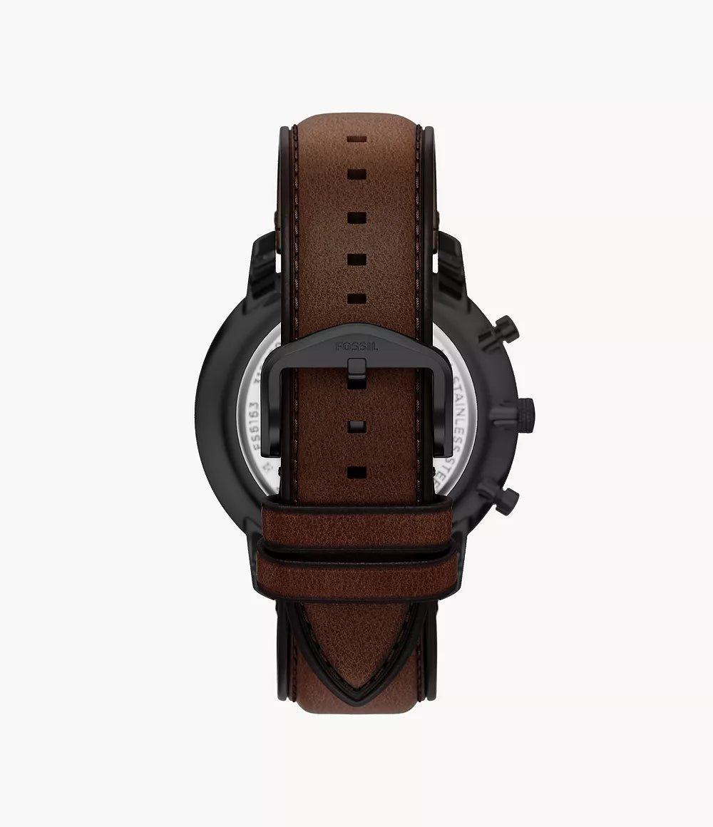 Montre FOSSIL Neutra Chronographe Noire cuir marron - MONTRES - FS6163