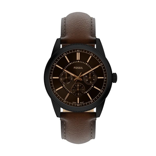 Montre FOSSIL Pearson Multifonction Noir cuir marron - MONTRES - FS6138