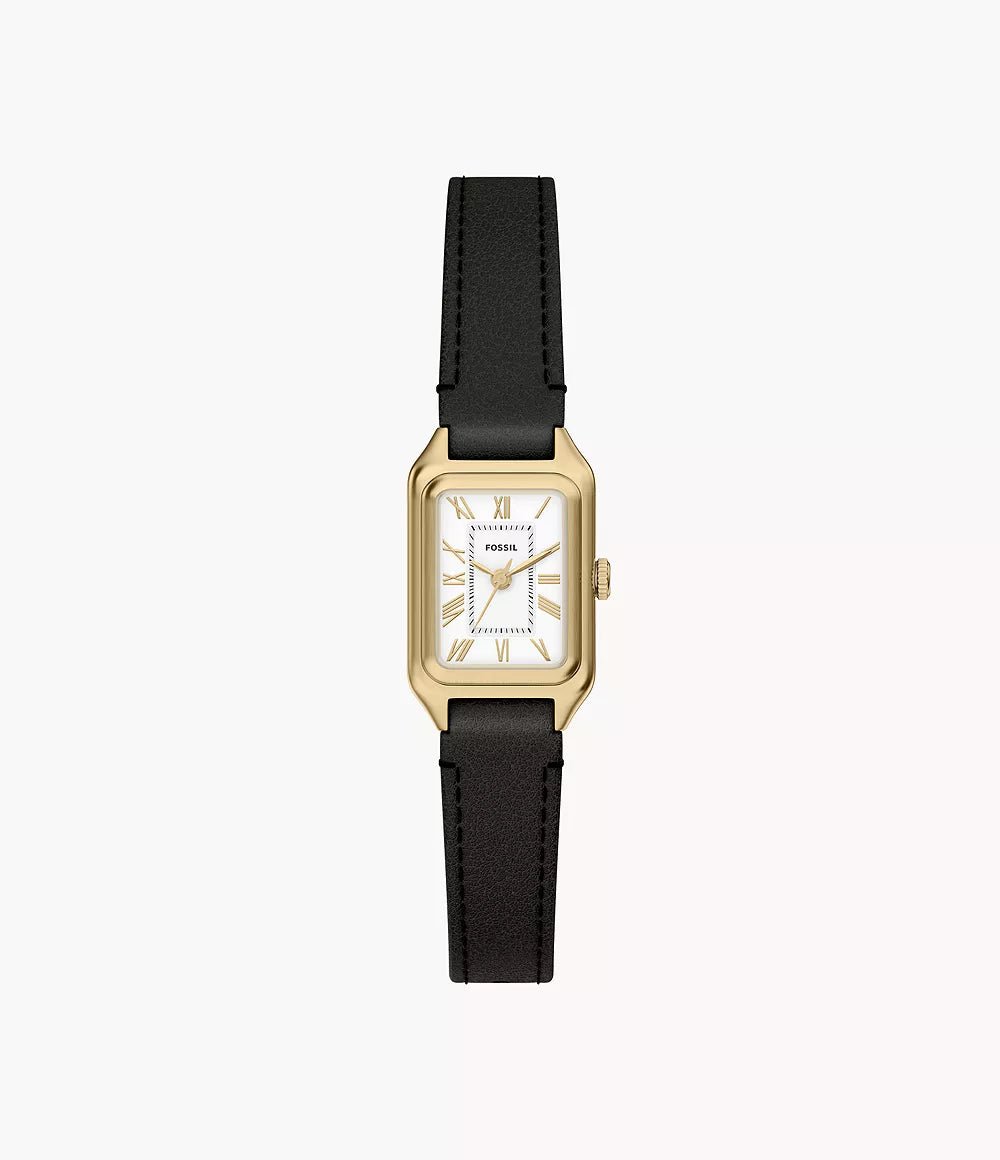 Montre FOSSIL Raquel Mini Dorée Cuir noir - MONTRES - ES5470