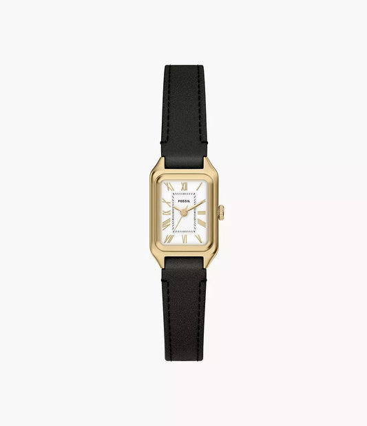 Montre FOSSIL Raquel Mini Dorée Cuir noir - MONTRES - ES5470
