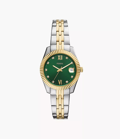 Montre FOSSIL Scarlette bicolore vert - MONTRES - ES5388