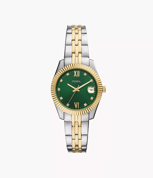 Montre FOSSIL Scarlette bicolore vert - MONTRES - ES5388