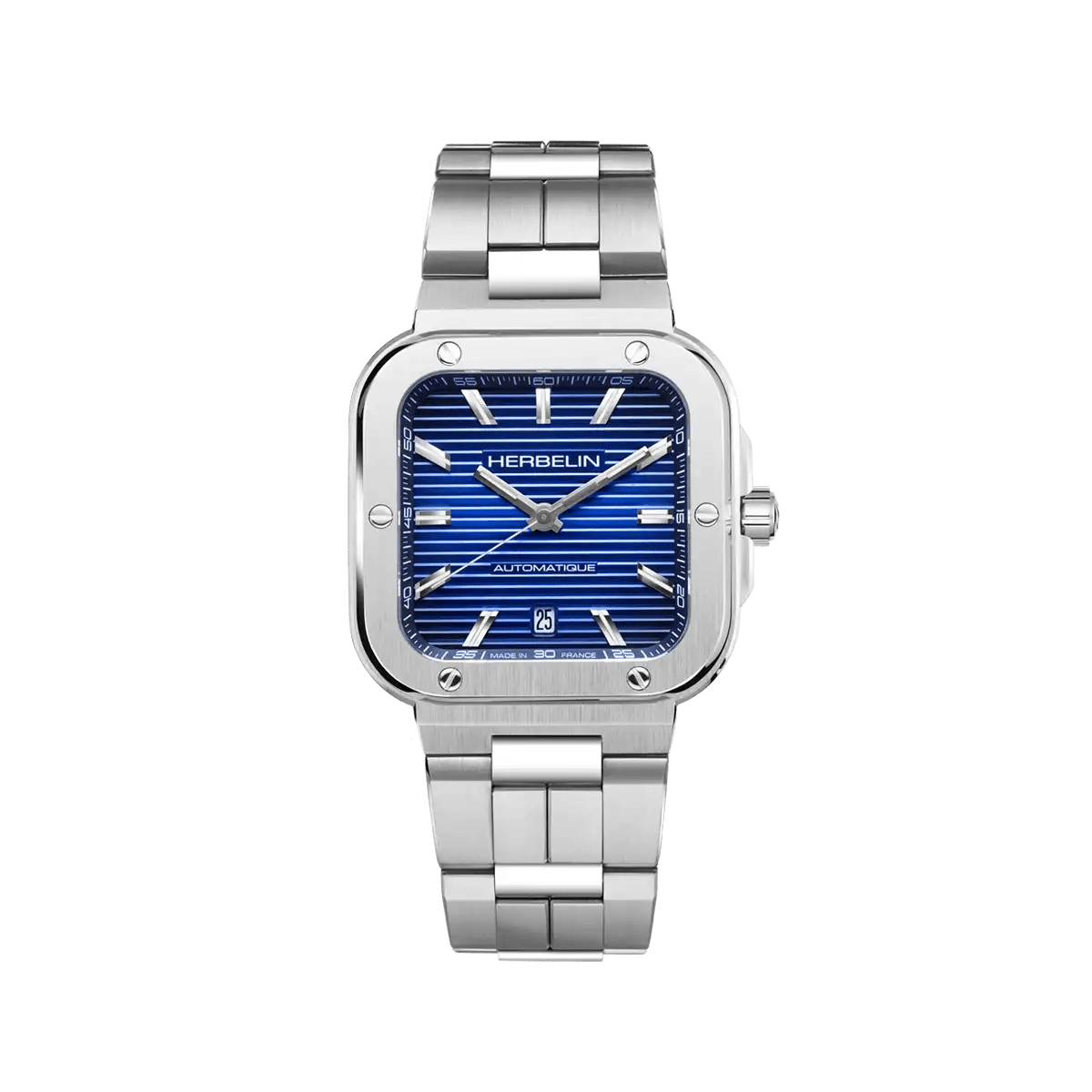 Montre HERBELIN Cap Camarat Square Automatique Acier Bleu - Herbelin - Bijouterie TAMARA