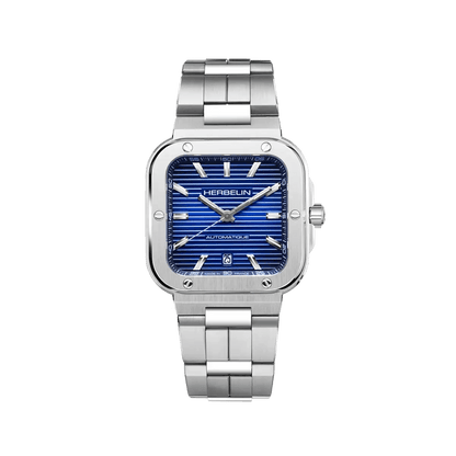 Montre HERBELIN Cap Camarat Square Automatique Acier Bleu - Herbelin - Bijouterie TAMARA