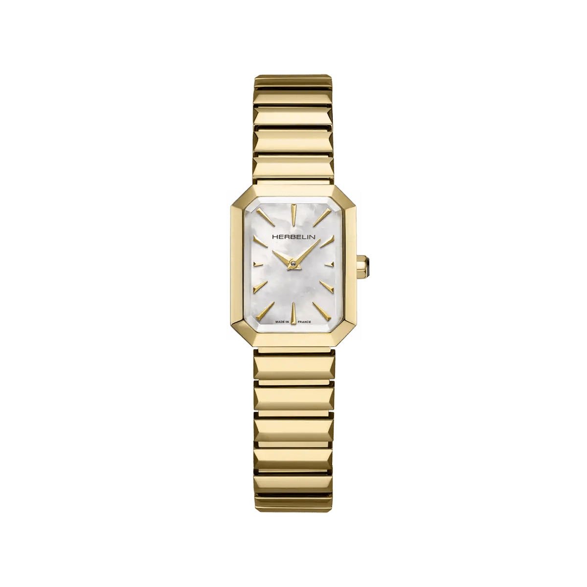 Montre HERBELIN Femme Octogône Doré nacre blanche - Bijouterie TAMARA