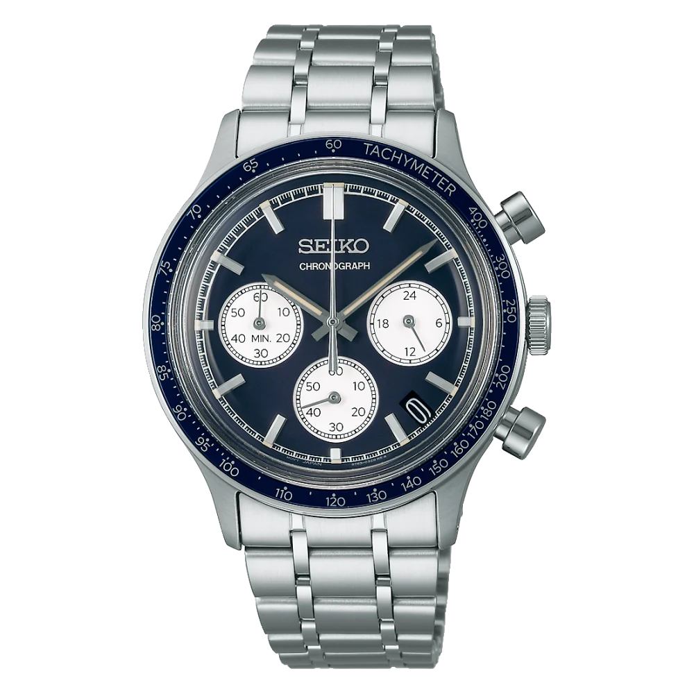 Montre SEIKO Sport Homme Chronographe acier bleu