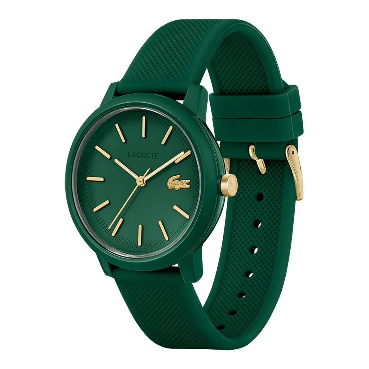 Montre LACOSTE 12.12 homme vert doré - Bijouterie TAMARA