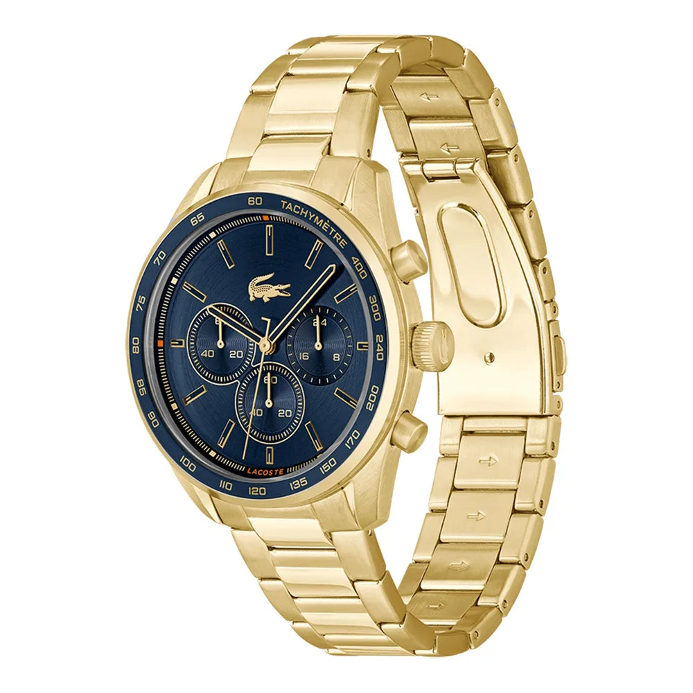 Montre LACOSTE Boston Chrono homme Doré Bleu