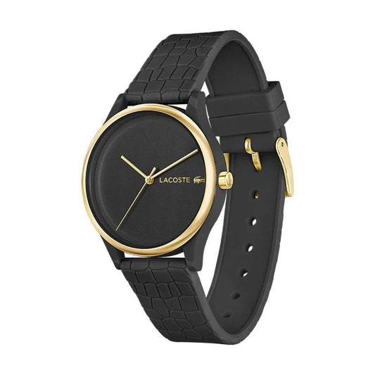 Montre LACOSTE Crocodelle femme silicone noir - Lacoste - Bijouterie TAMARA