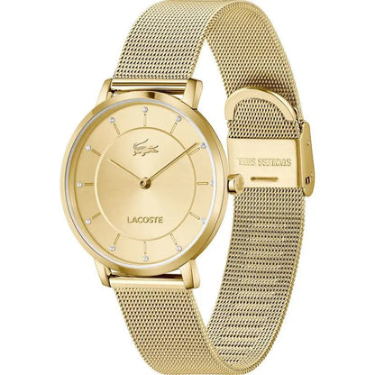 Montre LACOSTE Crocorigin femme dorée brillants - Bijouterie TAMARA