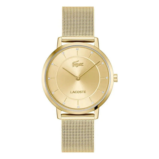 Montre LACOSTE Crocorigin femme dorée brillants - Bijouterie TAMARA
