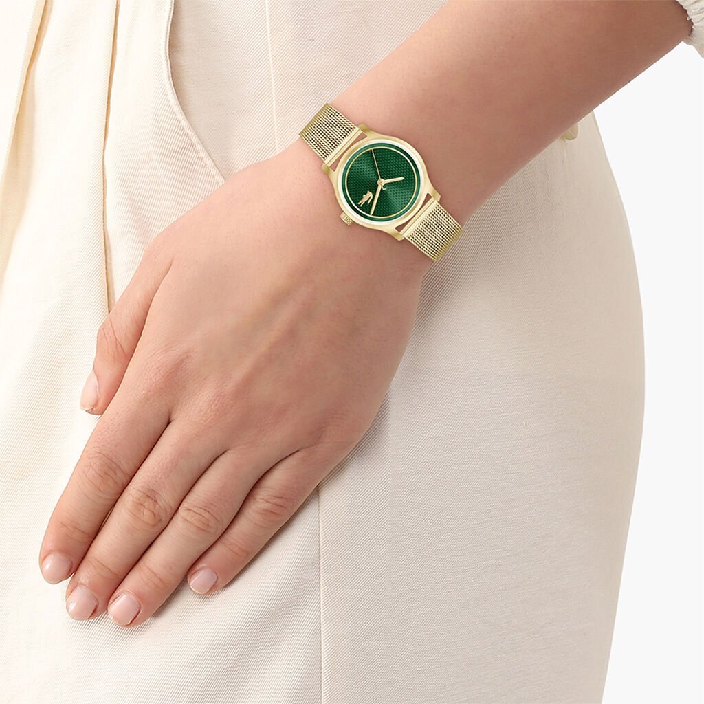 Montre LACOSTE Elyse Dorée cadran vert - Lacoste - Bijouterie TAMARA