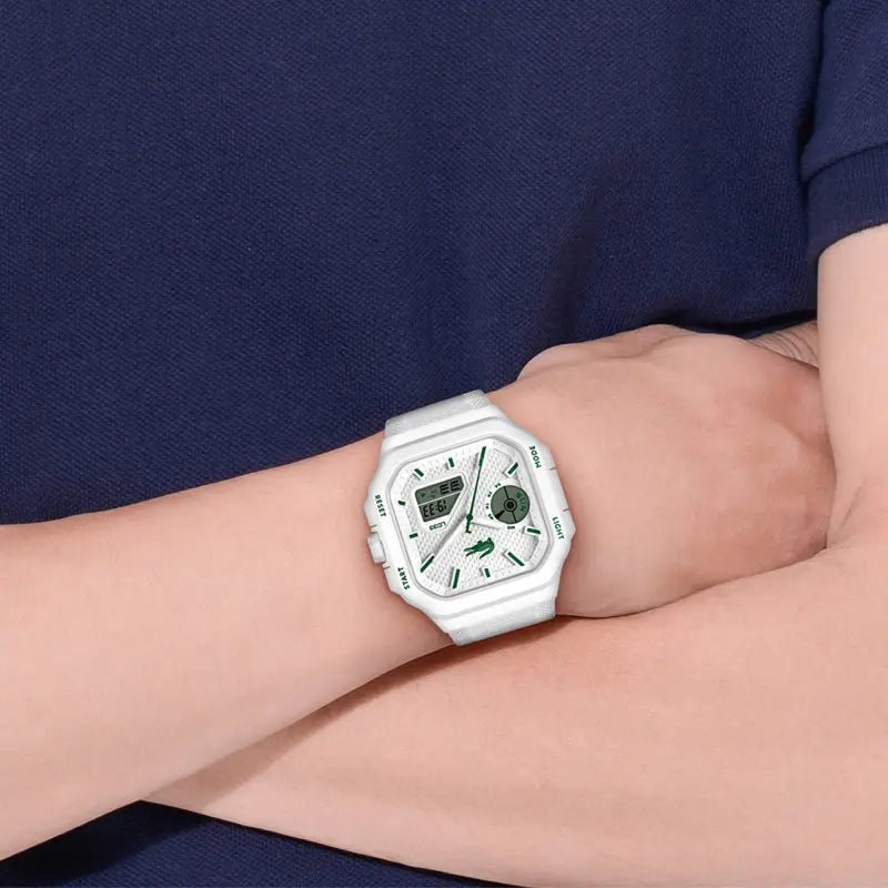 Montre LACOSTE LC33 Homme Carré Blanc silicone - MONTRES - 2011506