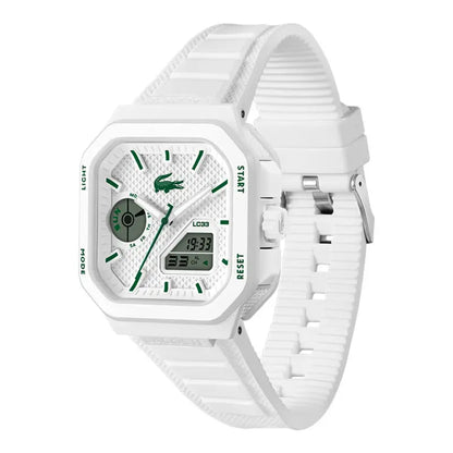 Montre LACOSTE LC33 Homme Carré Blanc silicone - MONTRES - 2011506