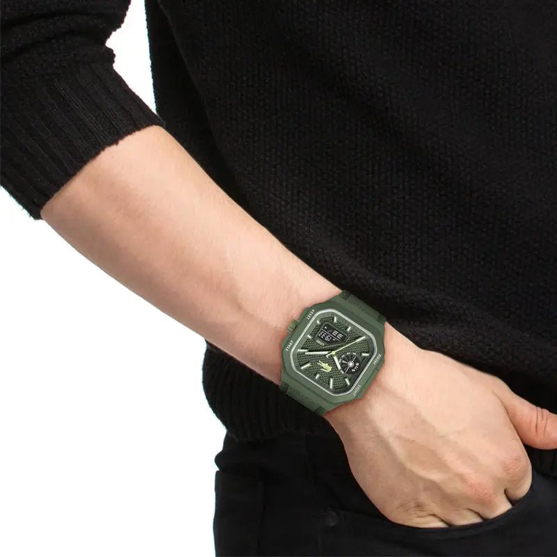 Montre LACOSTE LC33 Homme Carré Vert silicone - MONTRES - 2011505