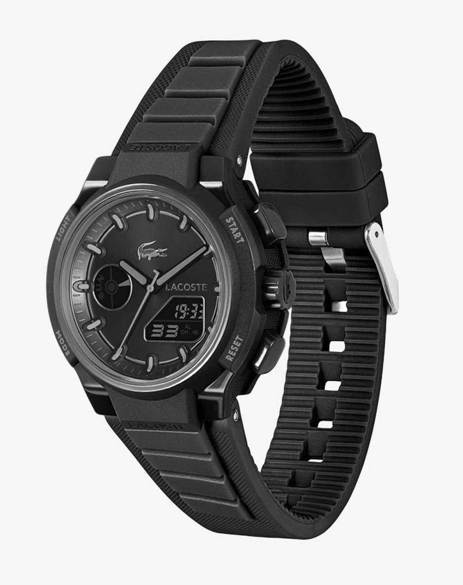 Montre LACOSTE LC33 total Noir silicone - Bijouterie TAMARA