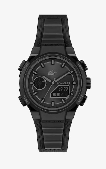 Montre LACOSTE LC33 total Noir silicone - Bijouterie TAMARA