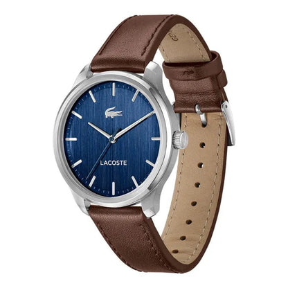 Montre LACOSTE Lisbon Homme Bleu cuir marron