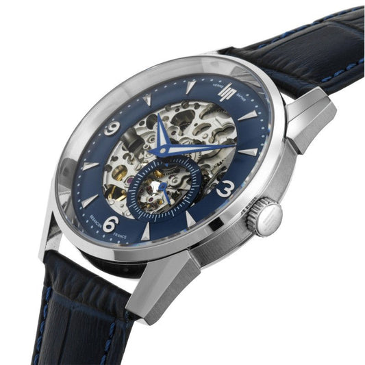 Montre LIP Himalaya automatique squelette Bleu Cuir Bleu foncé - MONTRES -671725