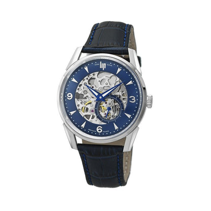 Montre LIP Himalaya automatique squelette Bleu Cuir Bleu foncé - MONTRES -671725