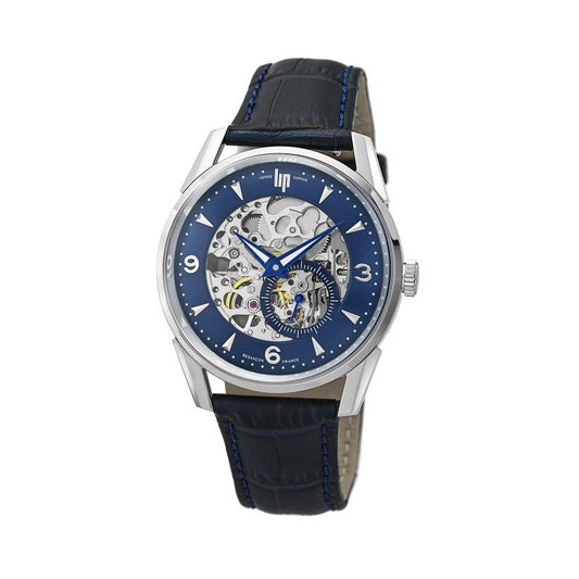Montre LIP Himalaya automatique squelette Bleu Cuir Bleu foncé - MONTRES -671725