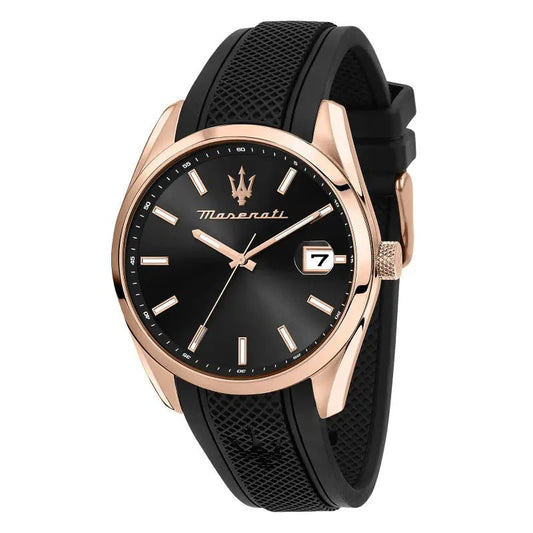 Montre Maserati Attrazione Dorée rose Noire - Maserati - Bijouterie TAMARA