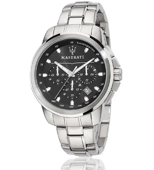 Montre Maserati Successo Chrono Acier Noir - Maserati - Bijouterie TAMARA