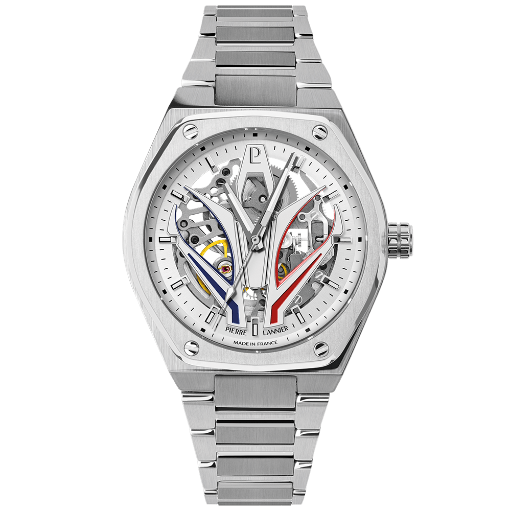 Montre Pierre LANNIER ARDENT Acier Squellette tricolore - MONTRES -324D101