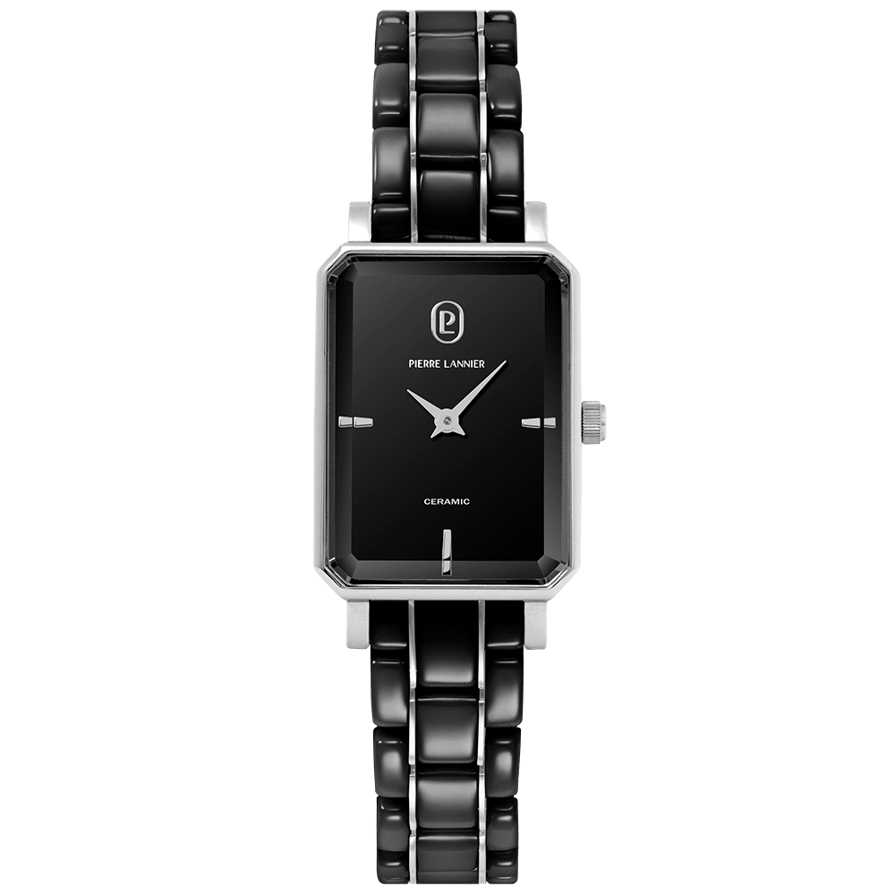 Montre Pierre LANNIER ARIANE Acier Céramique noire - MONTRES -084K839