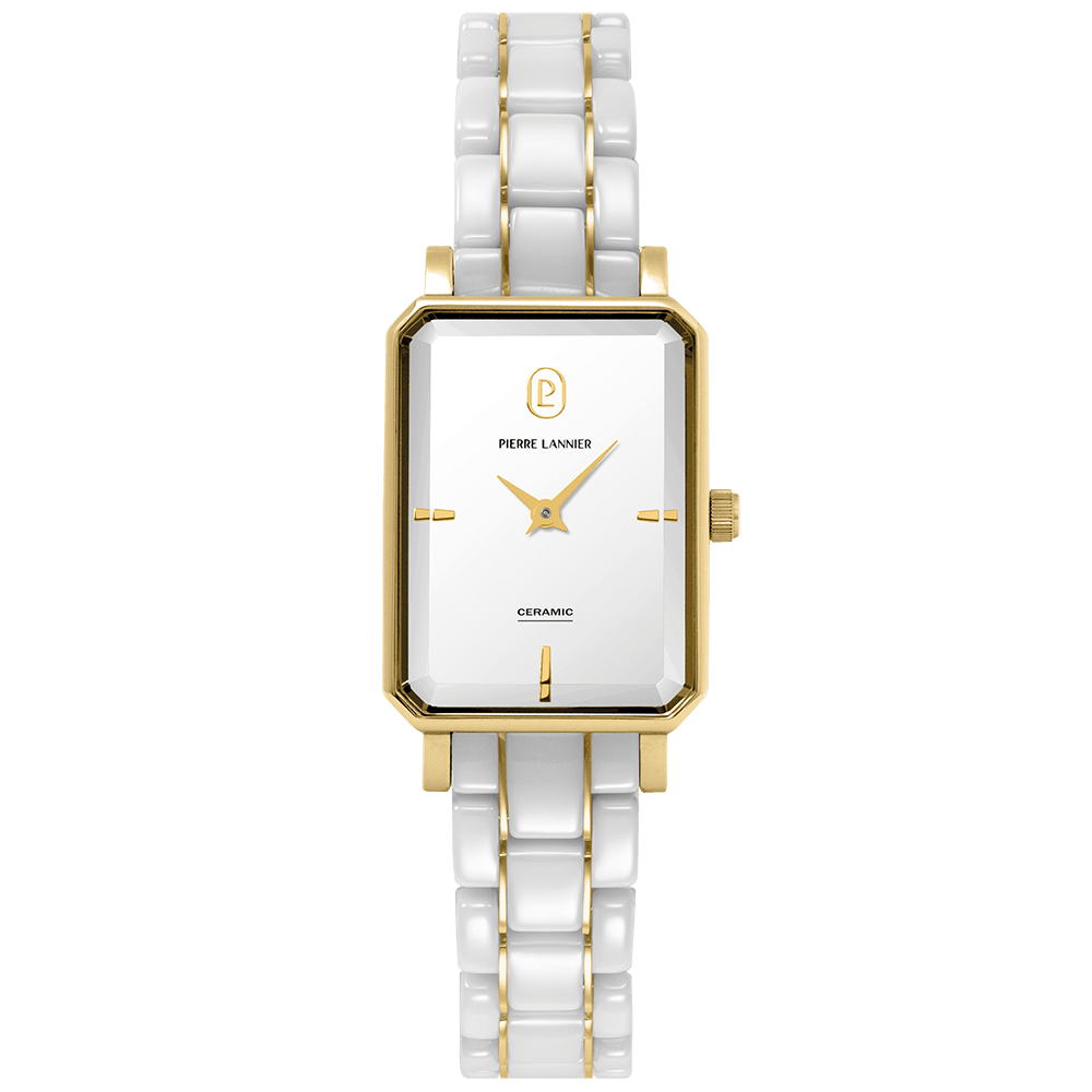 Montre Pierre Lannier Ariane doré Céramique Blanc - MONTRES -085L809