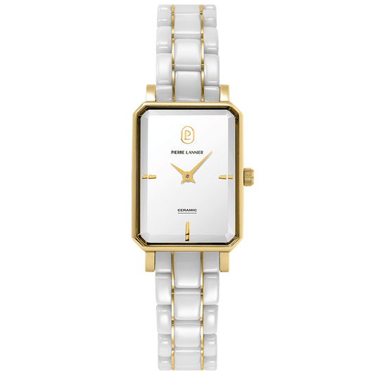 Montre Pierre Lannier Ariane doré Céramique Blanc - MONTRES -085L809