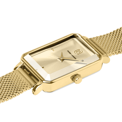 Montre Pierre Lannier Ariane doré Maille milanaise doré - MONTRES -006L542