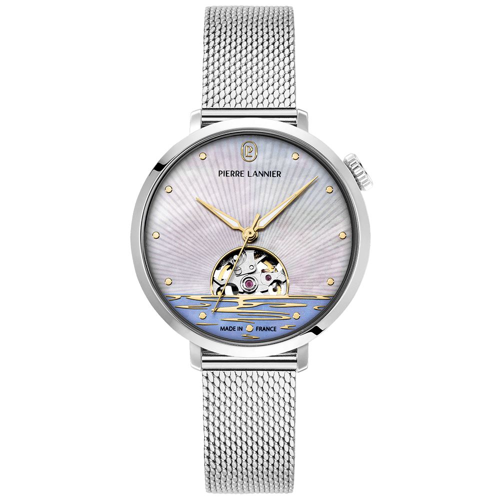 Montre Pierre LANNIER AUSTRALE Acier Nacre blanche - MONTRES - 150H691