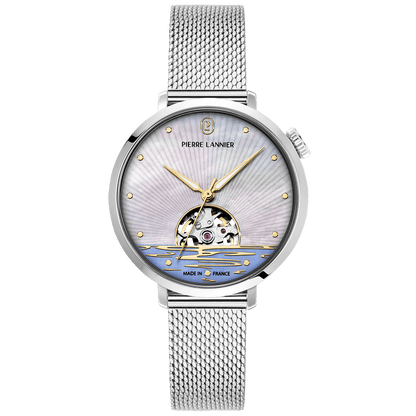 Montre Pierre LANNIER AUSTRALE Acier Nacre blanche - MONTRES - 150H691