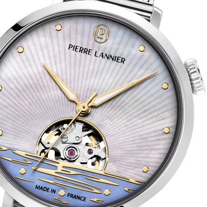 Montre Pierre LANNIER AUSTRALE Acier Nacre blanche - MONTRES - 150H691
