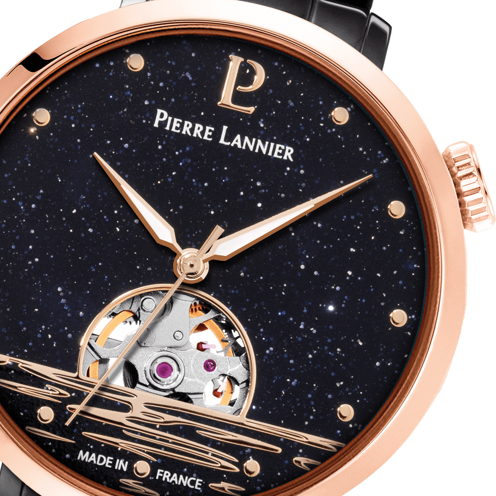 Montre Pierre LANNIER AUSTRALE Gris Noir Acier - Bijouterie TAMARA