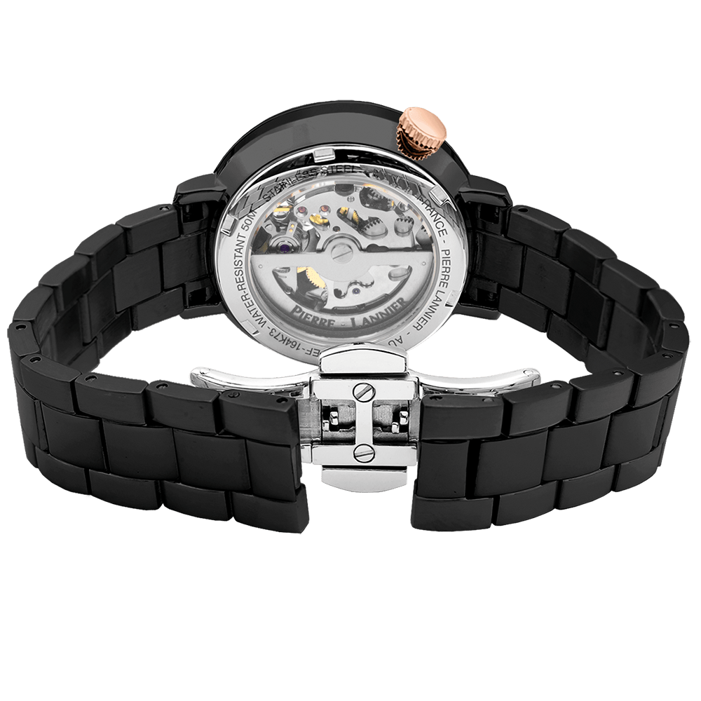 Montre Pierre LANNIER AUSTRALE Gris Noir Acier - Bijouterie TAMARA