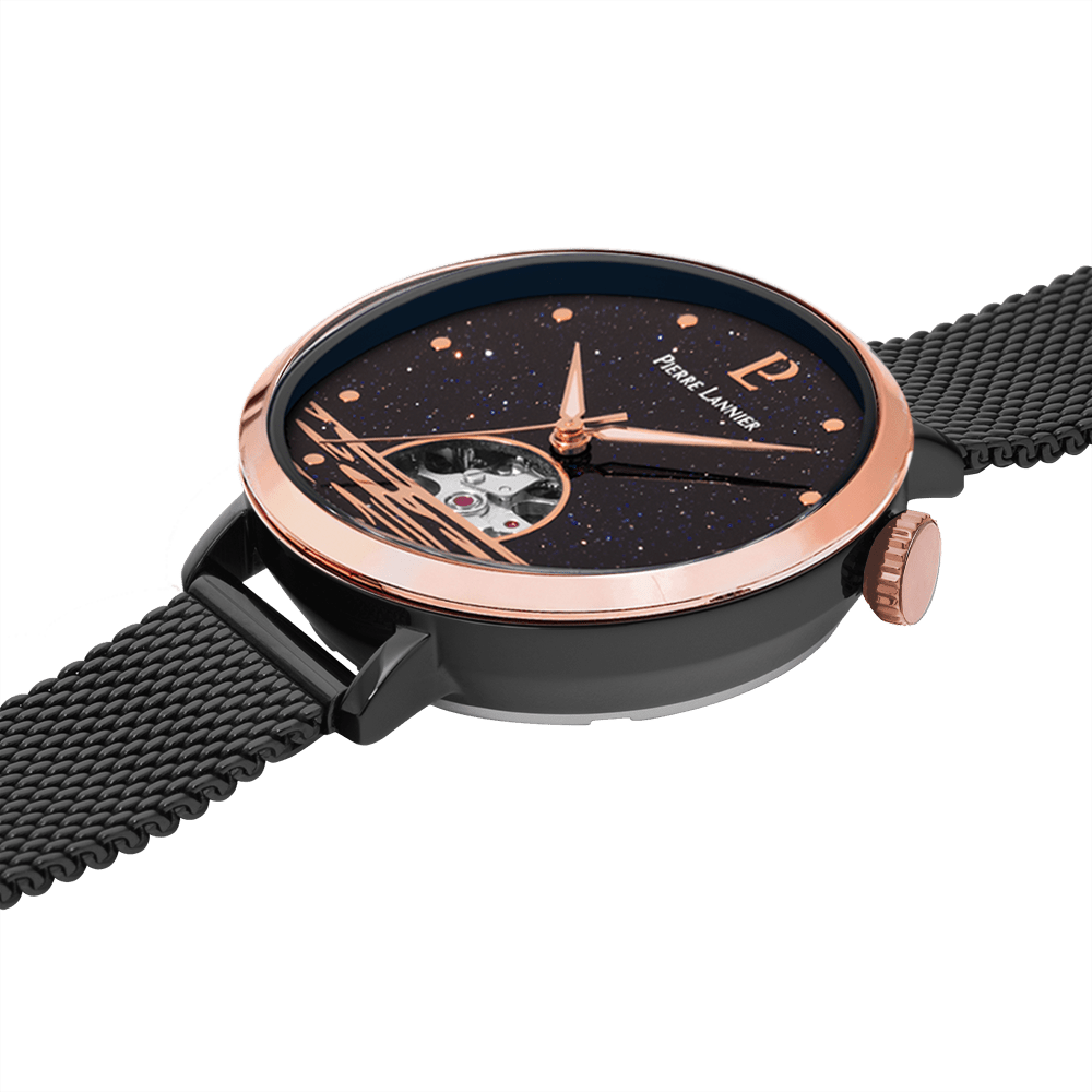 Montre Pierre LANNIER AUSTRALE Gris Noir Acier - Bijouterie TAMARA