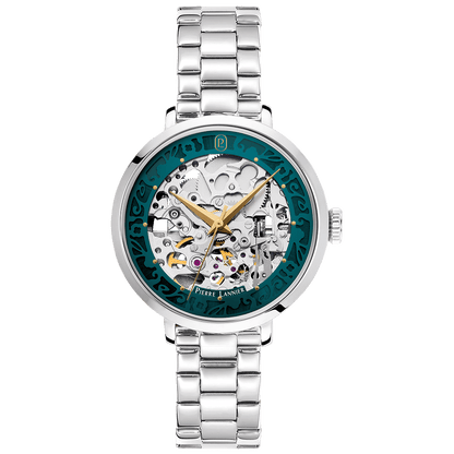 Montre Pierre LANNIER AUTOMATIC Femme Acier Squelette vert Acier - Bijouterie TAMARA