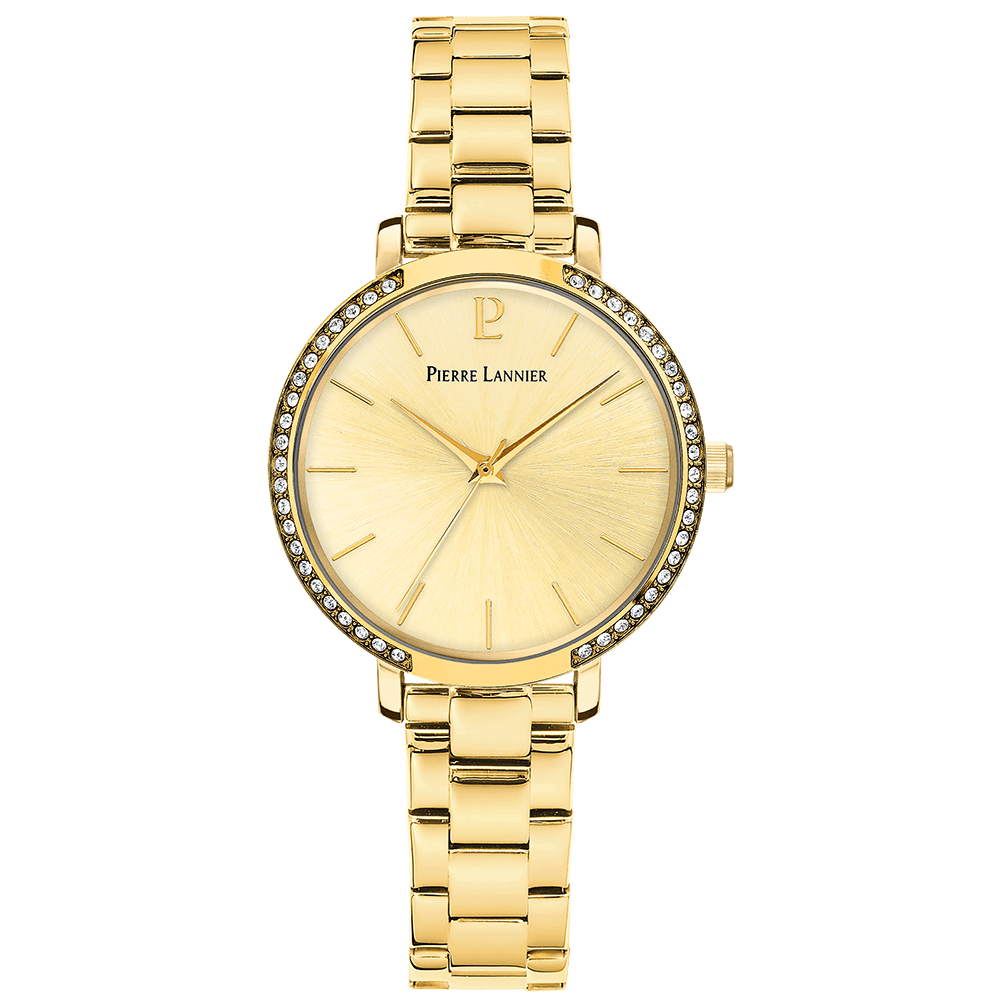 Montre Pierre LANNIER CHOUQUETTE Doré brillants - Bijouterie TAMARA