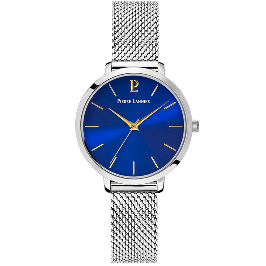 Montre Pierre Lannier Chouquette Maille milanaise bleue - Pierre Lannier - Bijouterie TAMARA