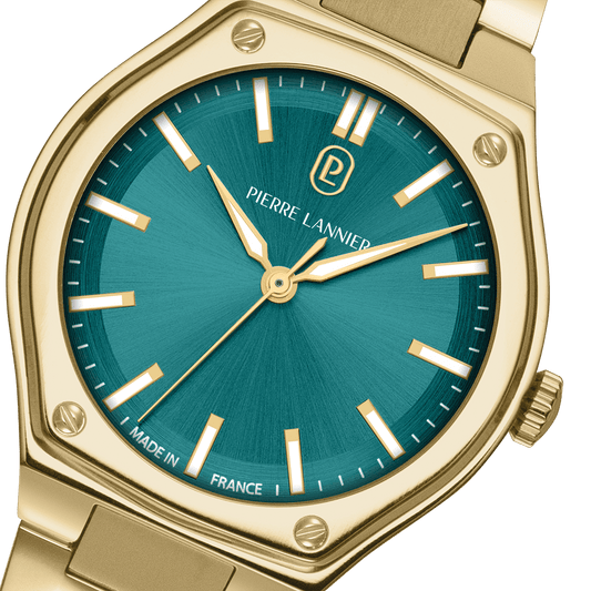 Montre Pierre LANNIER COPILOTE Femme Doré Vert - MONTRES -016P572