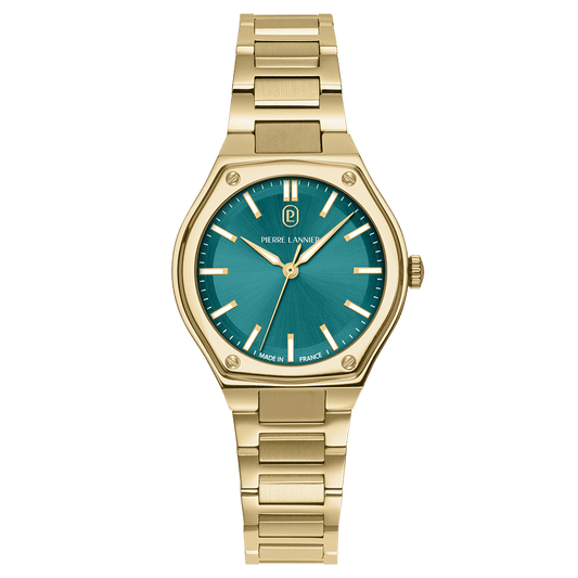 Montre Pierre LANNIER COPILOTE Femme Doré Vert - MONTRES -016P572