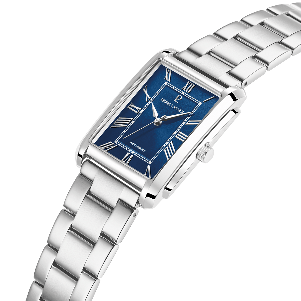 Montre Pierre LANNIER EMPIRE Acier Bleu - MONTRES -213F161