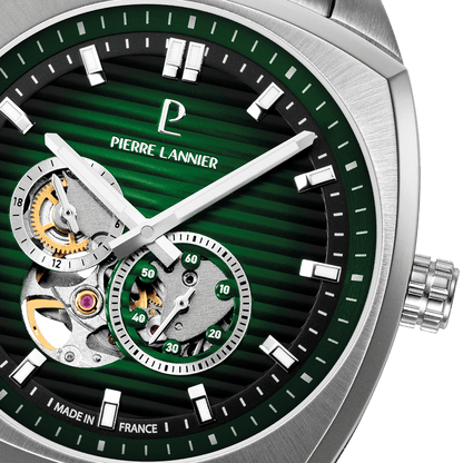 Montre Pierre Lannier Homme ARCADIUS automatique Acier Vert - MONTRES - 328F171