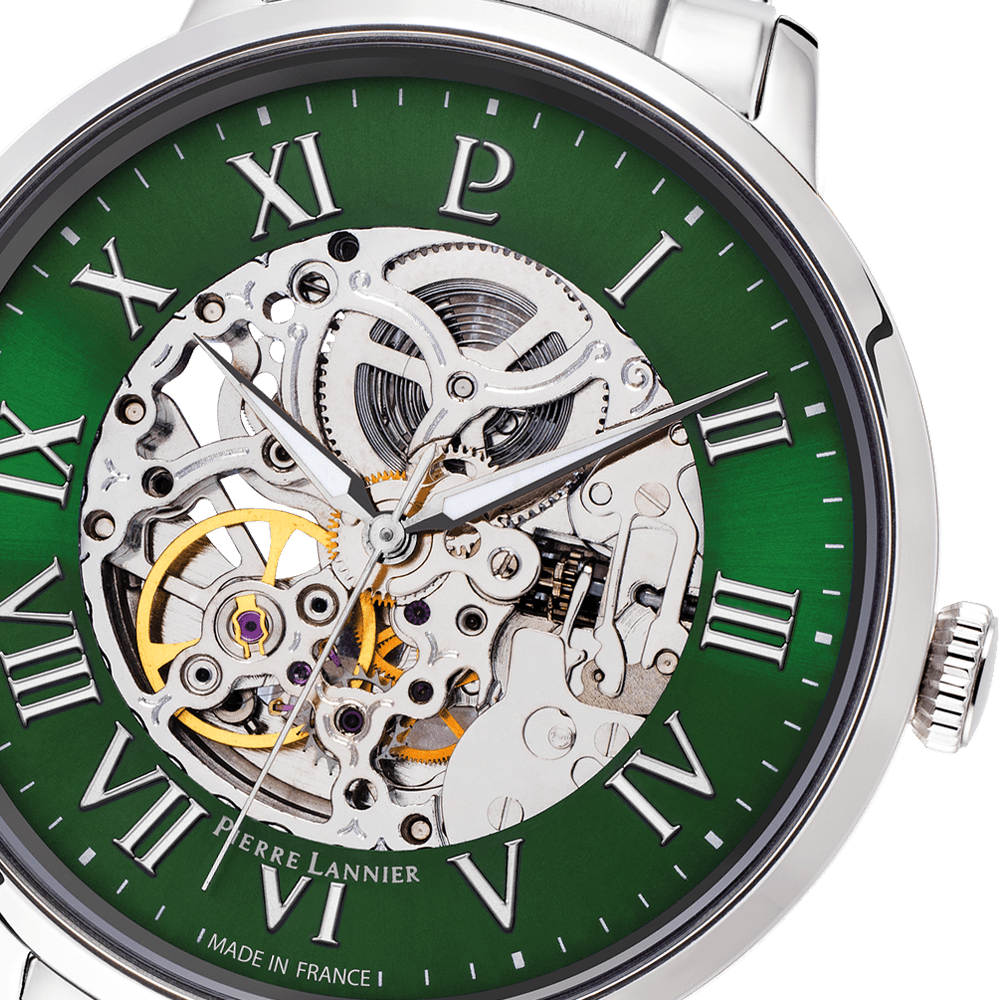 Montre Pierre Lannier Homme AUTOMATIC Acier Vert - MONTRES -317B171