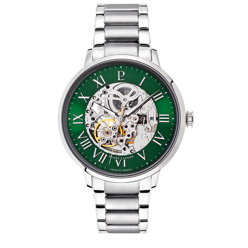 Montre Pierre Lannier Homme AUTOMATIC Acier Vert - MONTRES -317B171