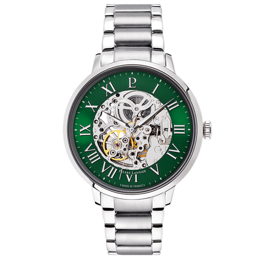 Montre Pierre Lannier Homme AUTOMATIC Acier Vert - MONTRES -317B171